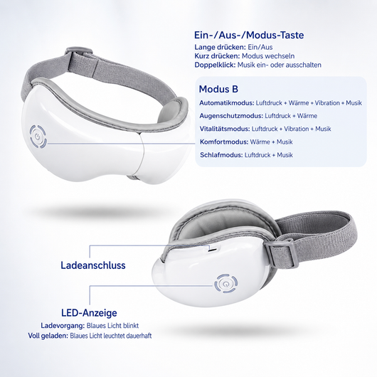VisoTherm™ – Elektrisches Augenmassagegerät mit Wärme & Luftdruck